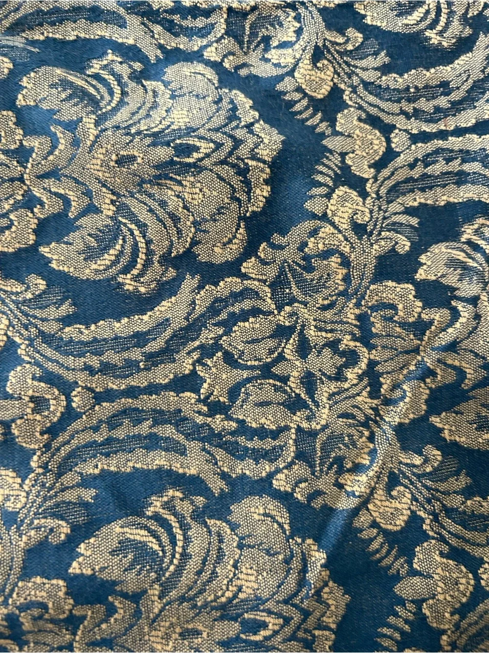 Blue and Gold Brocade Duvet Cover - Home Bedding